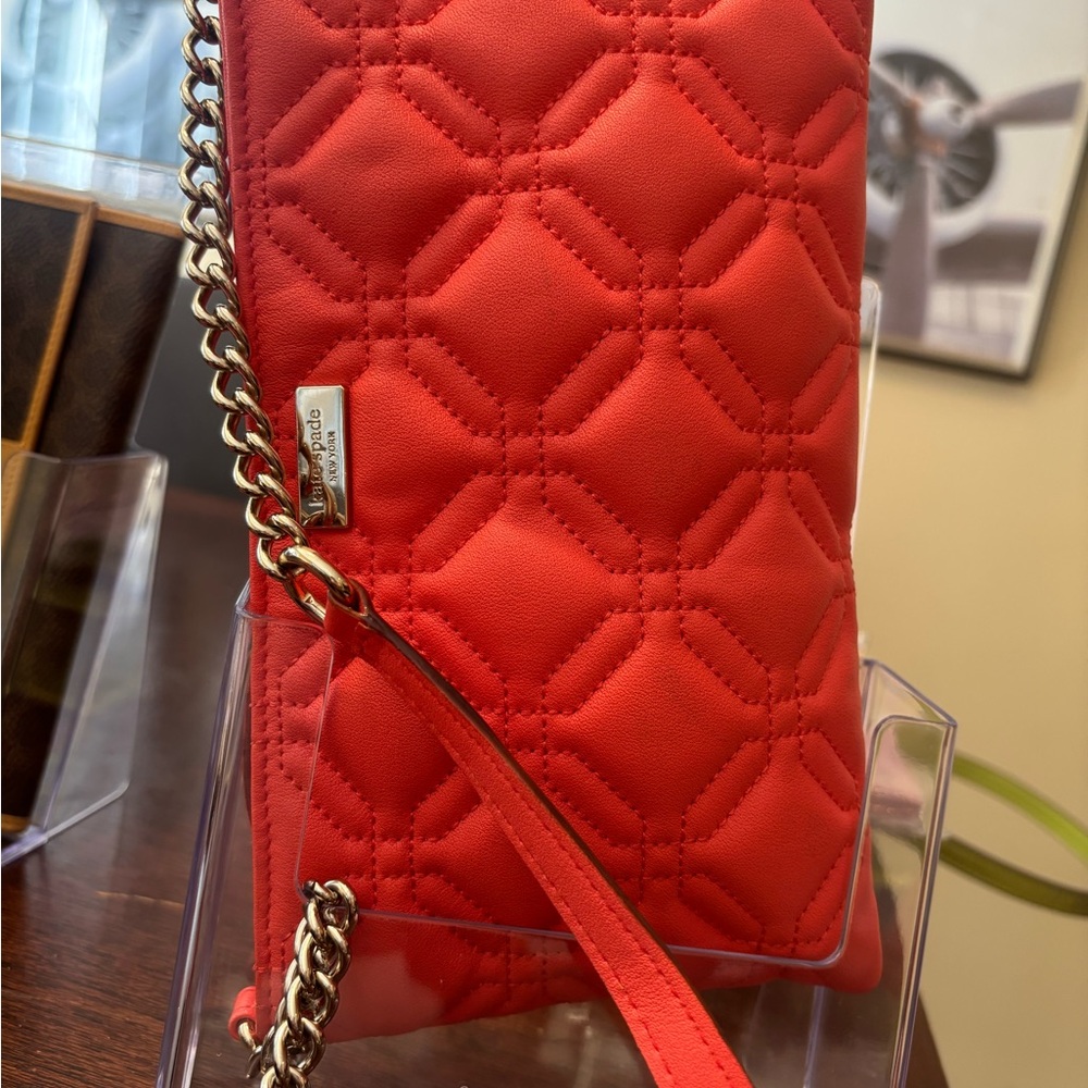 Kate Spade Red Quilted Crossbody Bag
